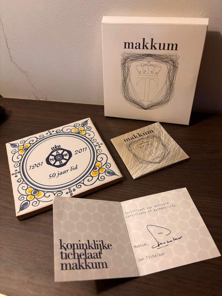 Makkum tegel 50 jaar ANWB lid 1961-2011, Ophalen of Verzenden