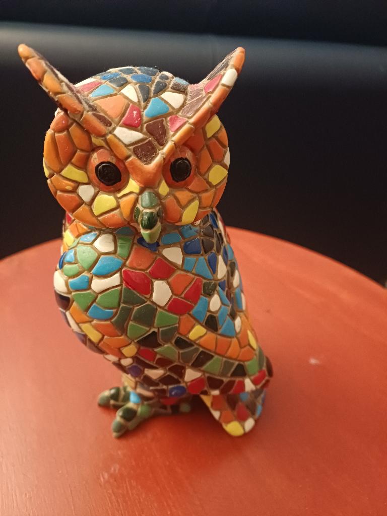 Mozaïek beeldje van uil, Gaudi stijl, Verzamelen, Ophalen, Nieuw, Dier