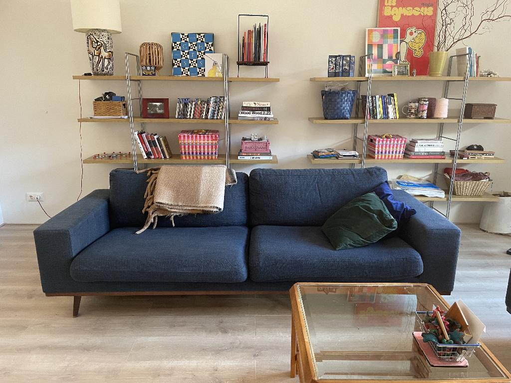 Vintage design Scandinavisch MCM bank sofa, Ophalen, 75 tot 100 cm, Zo goed als nieuw, Rechte bank