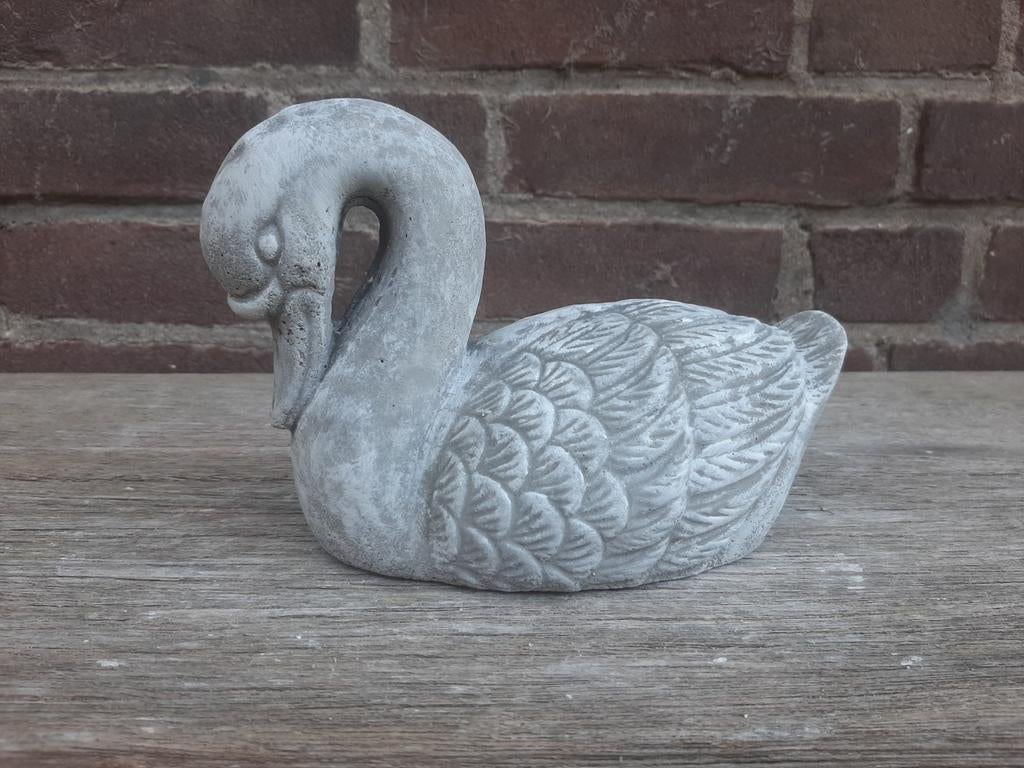 Zwaan betonnen beeld tuinbeeld beton, Tuin en Terras, Tuinbeelden, Ophalen of Verzenden