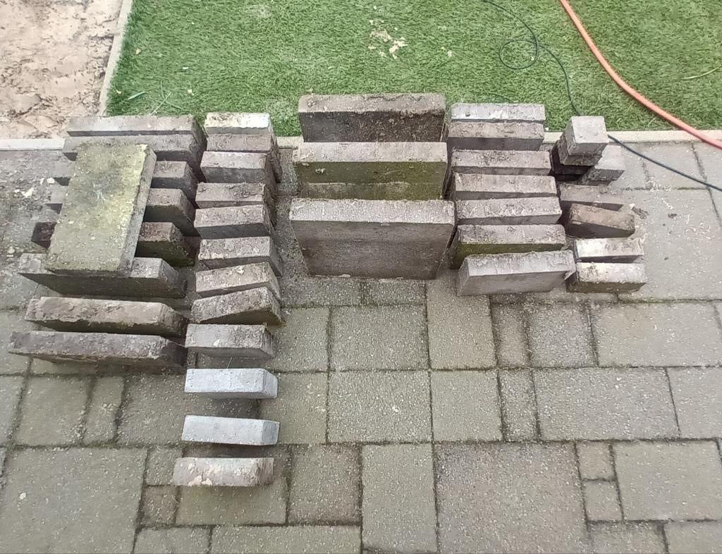 Gebruikte betontegels., Tuin en Terras, Tegels en Klinkers, Ophalen, Gebruikt, Beton, Terrastegels
