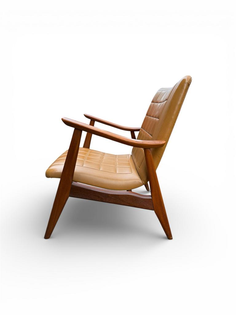 Relaxfauteuil Louis van Teeffelen - Teak & Skai - Vintage