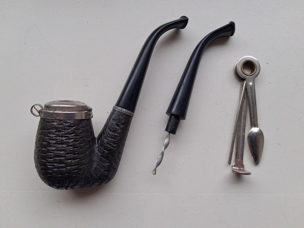 Vintage Gloreuze tabakspijp met toebehoren, Verzamelen, Ophalen, Gebruikt, (Water)pijp