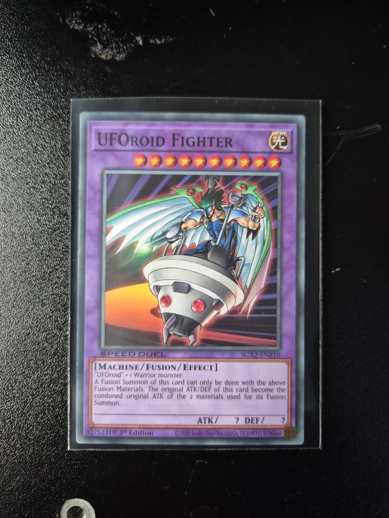 Yu-Gi-Oh! Kaart: UFOroid Fighter (SGX2-ENE10), Ophalen of Verzenden, Zo goed als nieuw, Losse kaart