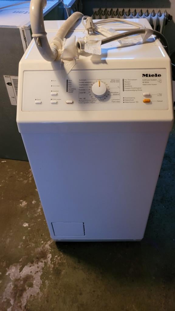 Miele bovenlader wasmachine W 604, Witgoed en Apparatuur, Wasmachines, Ophalen, Gebruikt, 1200 tot 1600 toeren, 85 tot 90 cm