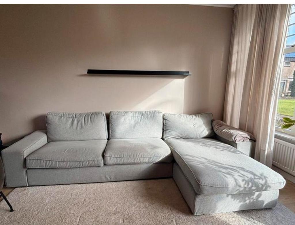 Ikea Kivik bank grijs, Ophalen, Zo goed als nieuw, Stof