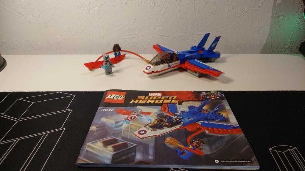 Lego Marvel 76076 Captain America Jet Pursuit, Ophalen of Verzenden, Gebruikt, Complete set, Lego