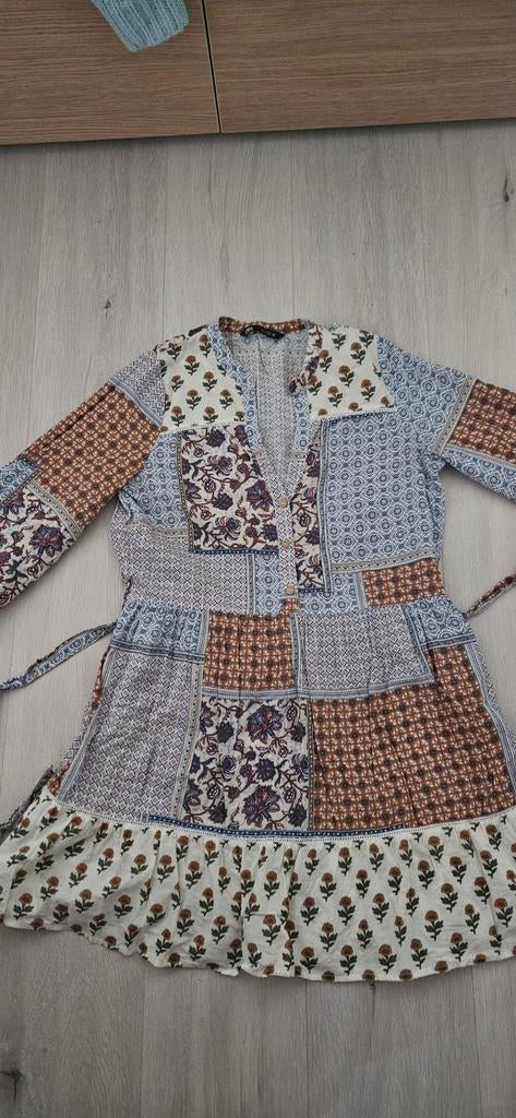 Jurk, Ophalen, Blauw, Zara, Maat 36 (S)