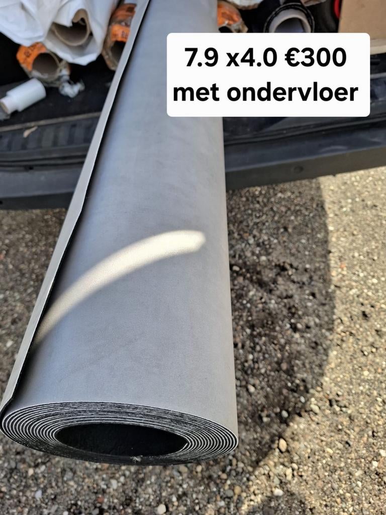 Nieuw vinyl vloer 7.9 x 4.0 meter met ondervloer, Ophalen