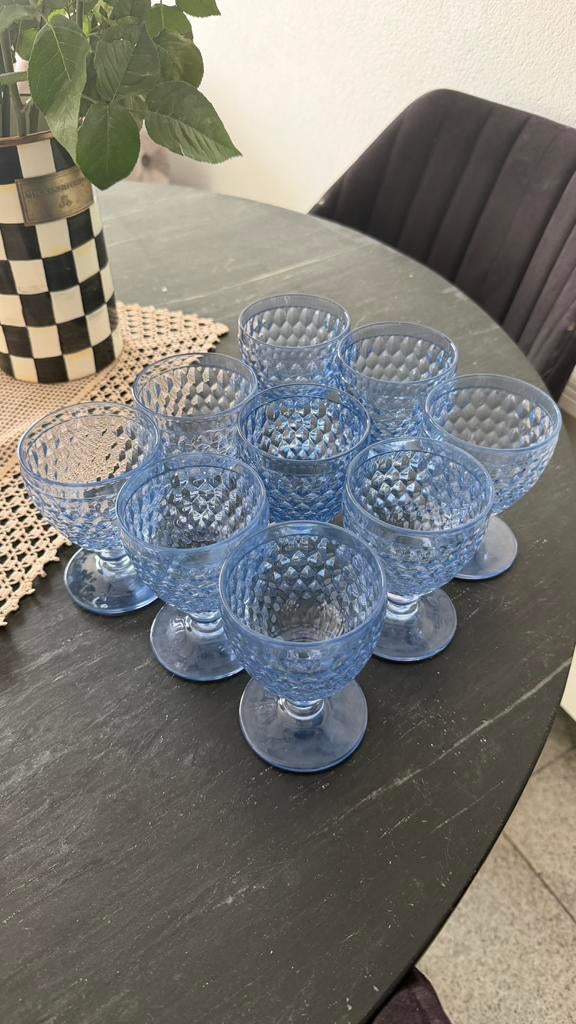 Villeroy boch boston blauw glazen, Huis en Inrichting, Ophalen of Verzenden, Zo goed als nieuw