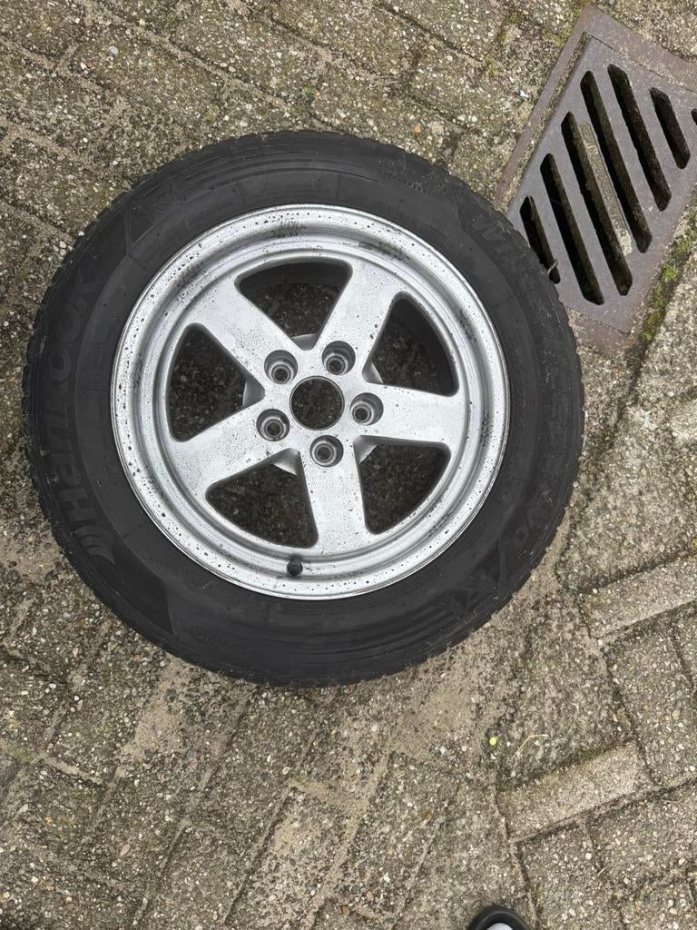 Set van 4 winterbanden 16”, Ophalen, Gebruikt, 16 inch, Banden en Velgen