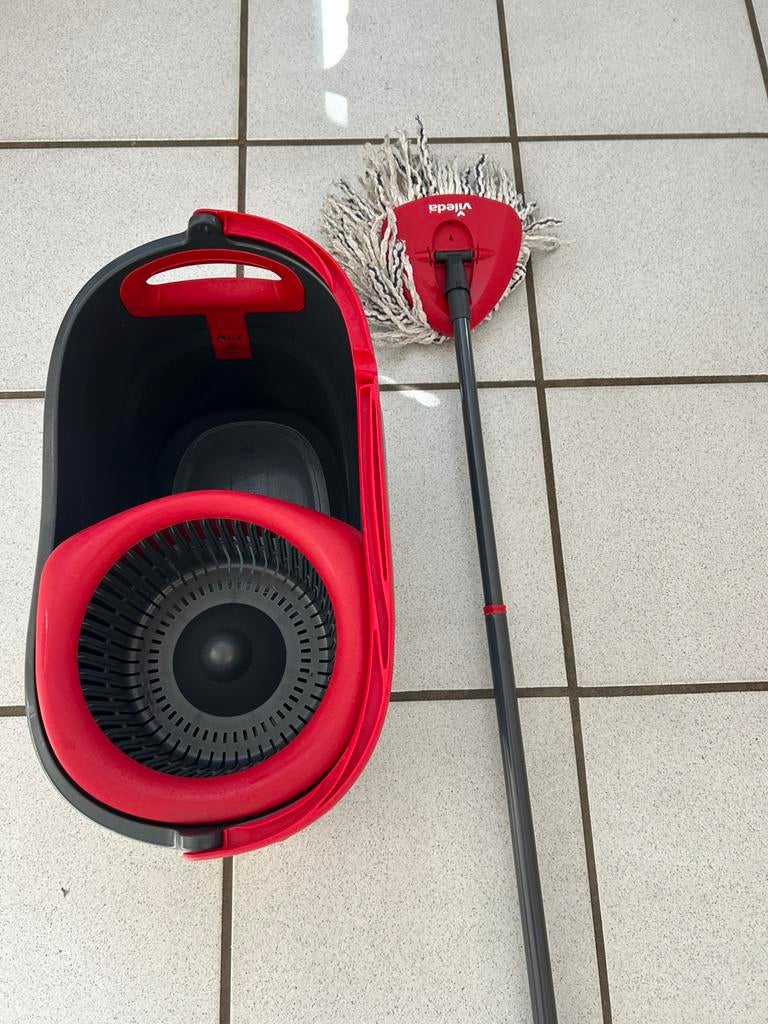 Te koop Vileda mop systeem, Ophalen, Dweilemmer, -bak, of -wagen