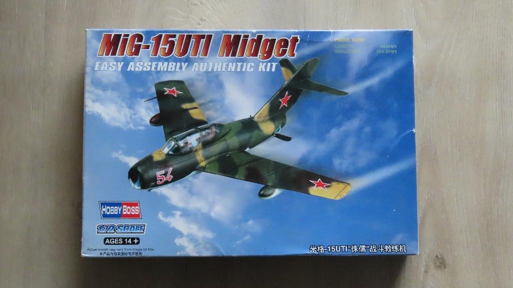 Mig 15 UTI Hobbyboss 1/72, Overige merken, 1:72 tot 1:144, Nieuw, Ophalen of Verzenden
