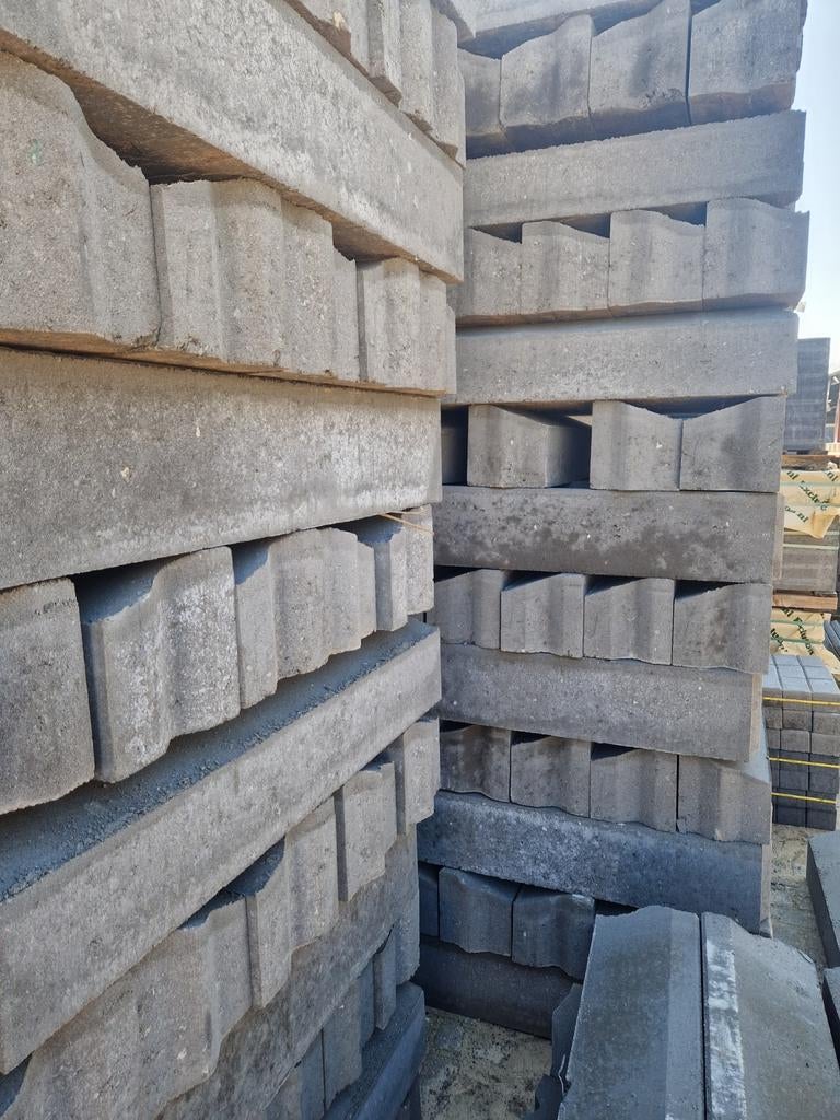 Betonbanden 5x20x20x100 grijs, Tuin en Terras, Tegels en Klinkers, Ophalen, Overige typen, Nieuw, Minder dan 5 m²