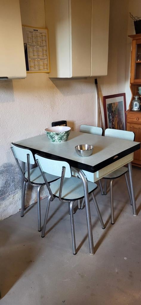 Retro keukentafel met stoelen, Verzenden, Huis en Inrichting