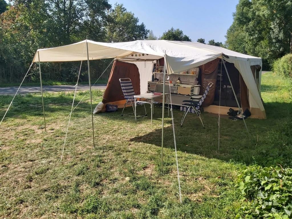 Combi Camp Country vouwwagen 2003, Caravans en Kamperen, Ophalen, Combi-Camp, Beige, Aanwezig