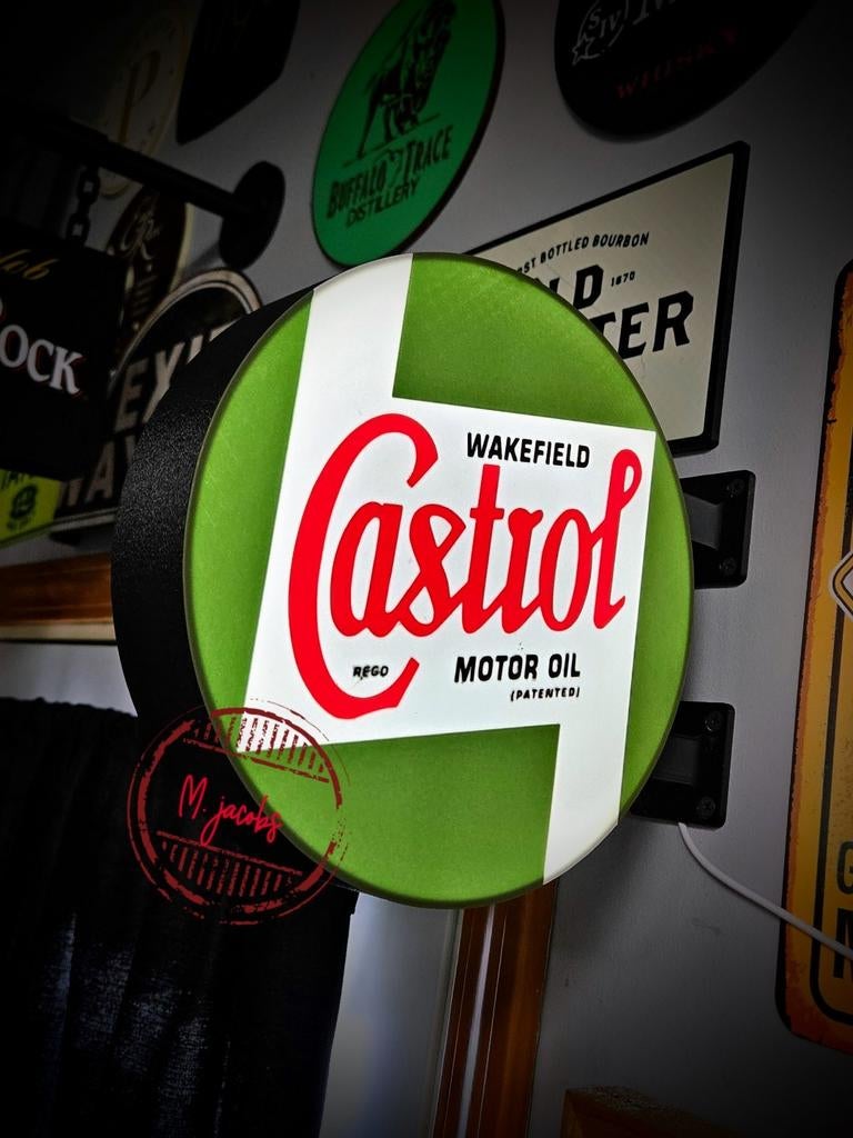 Castrol dubbele lichtbak, Ophalen of Verzenden, Nieuw, Lichtbak of (neon) lamp