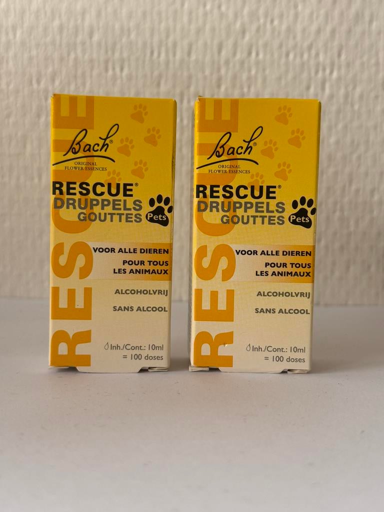 2x Bach Rescue Druppels, gesealed en lang houdbaar, Dieren en Toebehoren, Ophalen of Verzenden, Hond