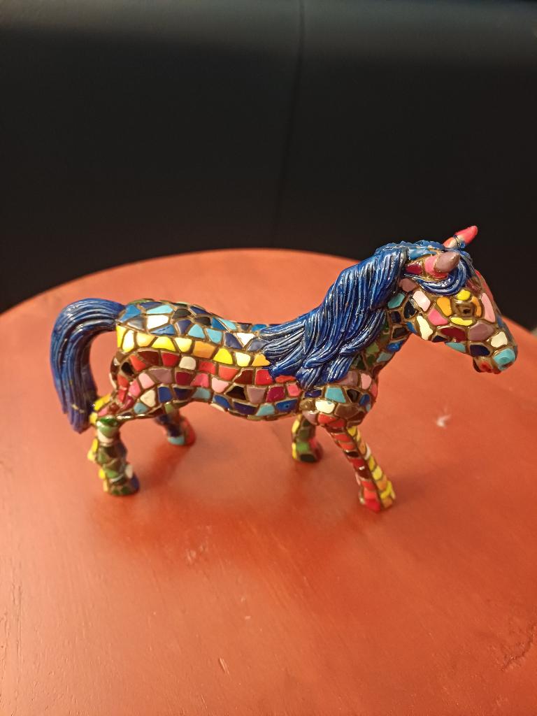 Barcino mozaïek beeldje van een paardje, Gaudi stijl, Verzamelen, Ophalen, Nieuw, Dier