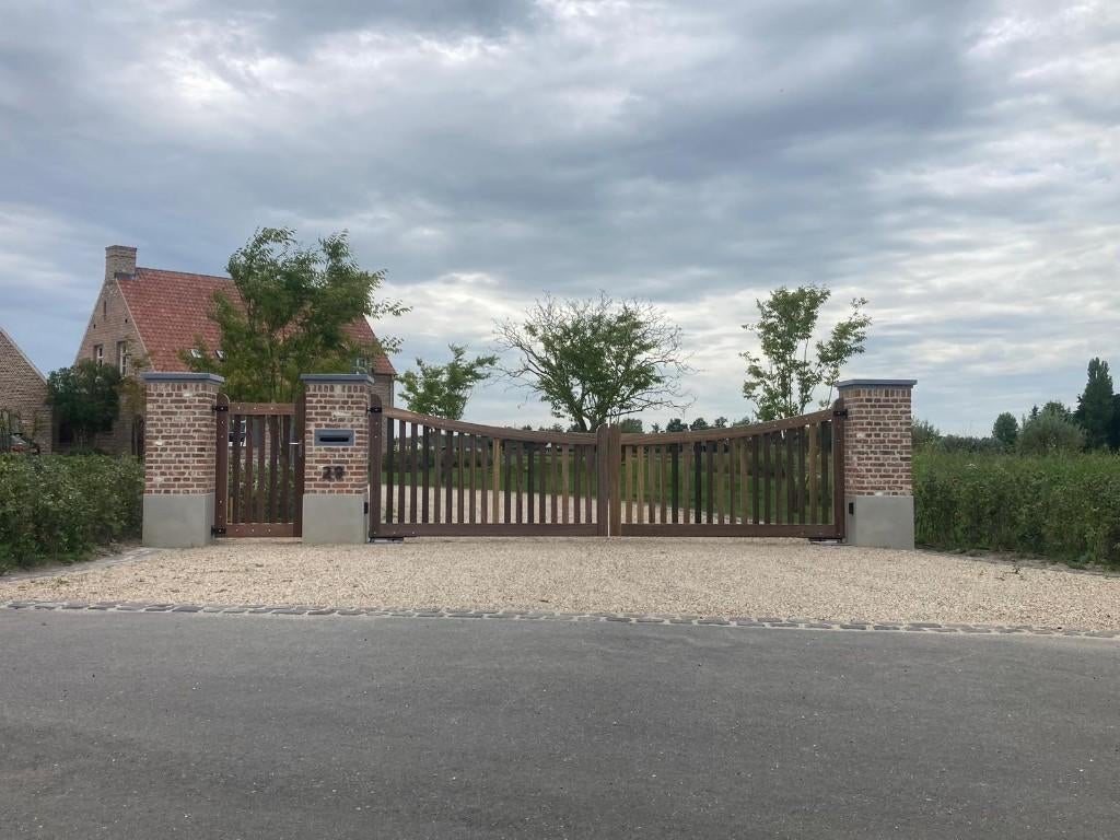 Padouk toegangspoort, hardhout. Uit eigen werkplaats, Ophalen, Nieuw, Hout, Tuinhek