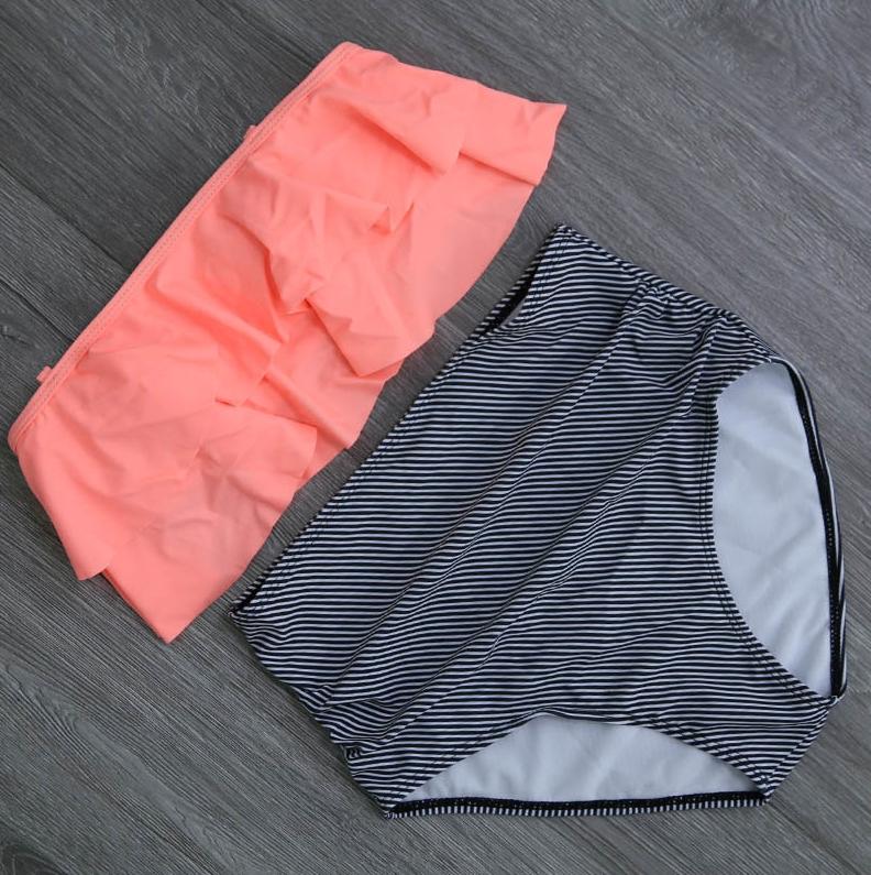 Roze zwart witte high waist bikini push up dames vrouwen, Verzenden, Nieuw, Overige kleuren, Bikini