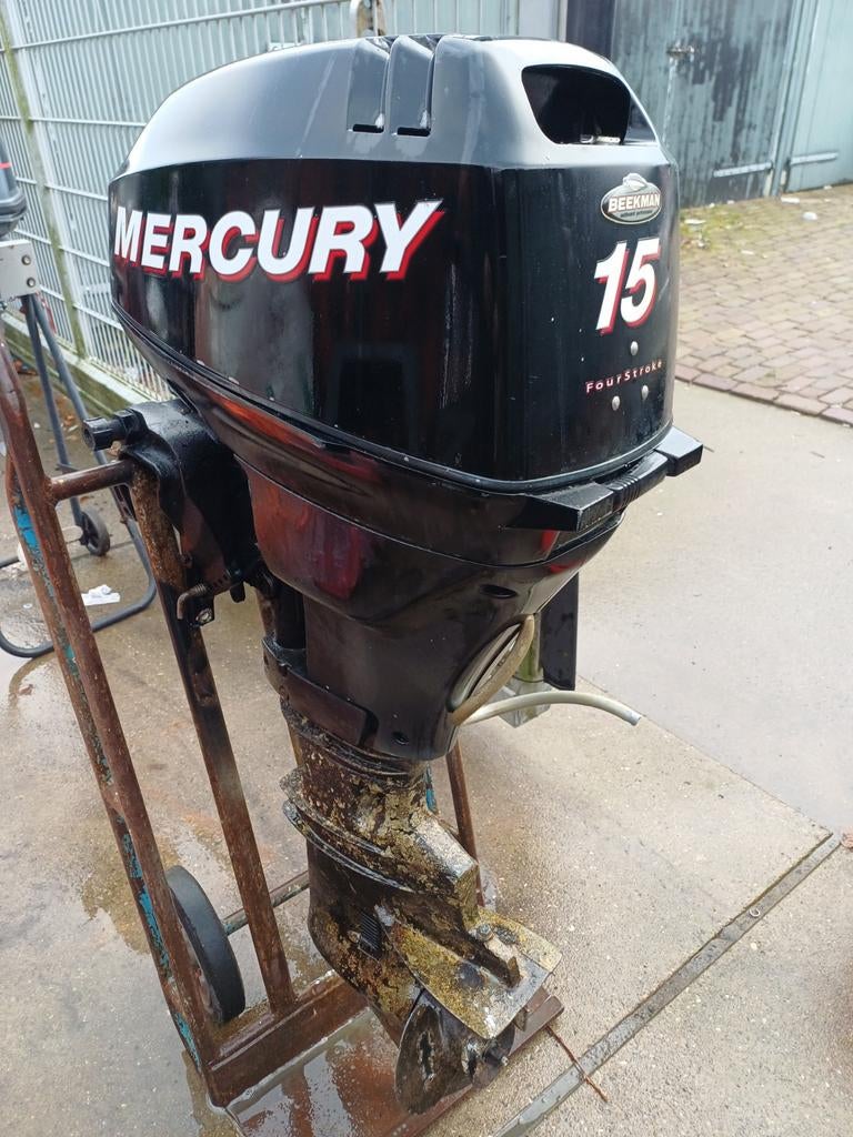 Mercury 15 pk 4 takt langstaart elektrische.start, Ophalen, 10 tot 30 pk, Gebruikt, Viertaktmotor