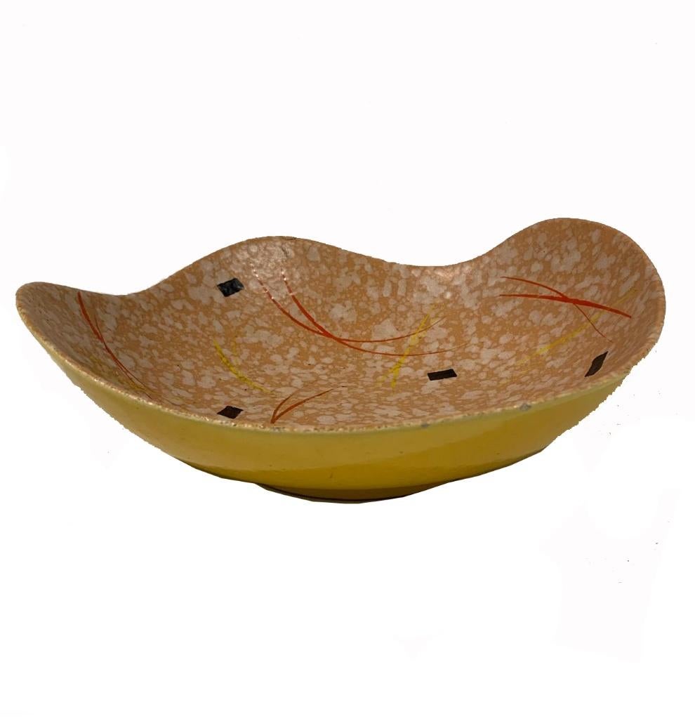 Vintage SCHEURICH Foreign 314/24 schaal design geel keramiek, Antiek en Kunst, Antiek | Keramiek en Aardewerk, Ophalen of Verzenden