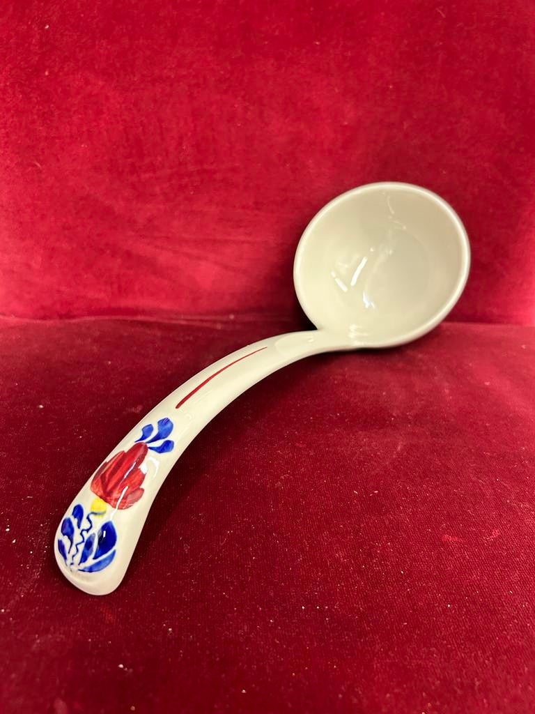 Boerenbont soepterrine met soeplepel, Keramiek, Overige typen, Div, Ophalen of Verzenden