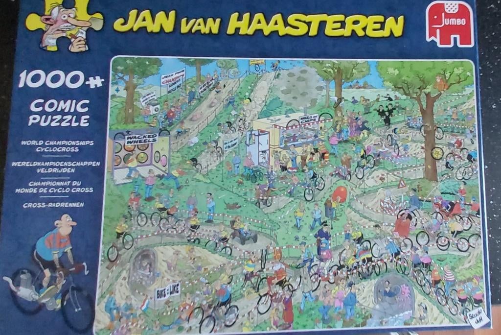 Puzze; Jan van Haasteren, Wereldkampioenschap veldrijden, Ophalen of Verzenden, 500 t/m 1500 stukjes, Zo goed als nieuw, Legpuzzel