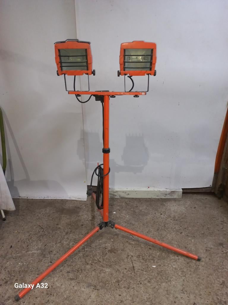 Dubbele bouwlamp max 500 watt., Ophalen of Verzenden, Gebruikt, 500 watt of meer, Lamp