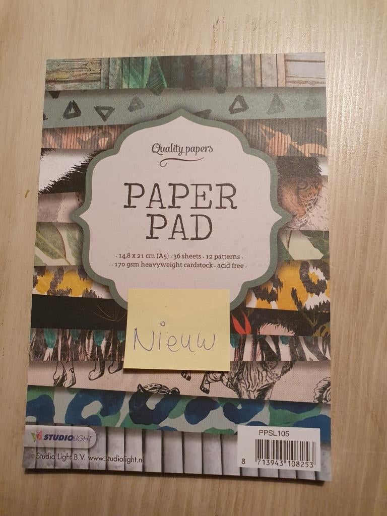 8 x Paper Pad / Papierblok van Studio Light, Ophalen of Verzenden, Nieuw, Overige thema's, Blanco kaart of Basiskaart