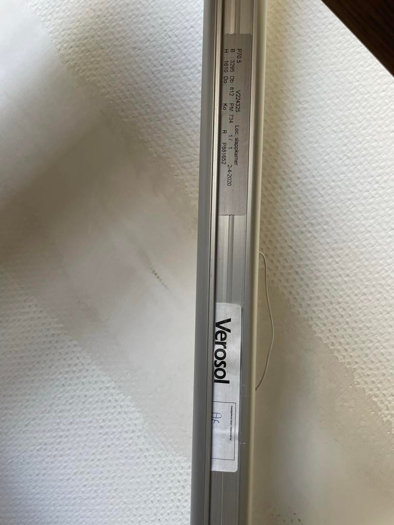 Verosol Automatische Zonwering 2st 3,29m & 1,63m, 1,60m hoog, Ophalen, 450 cm of meer, 150 tot 300 cm, Screen