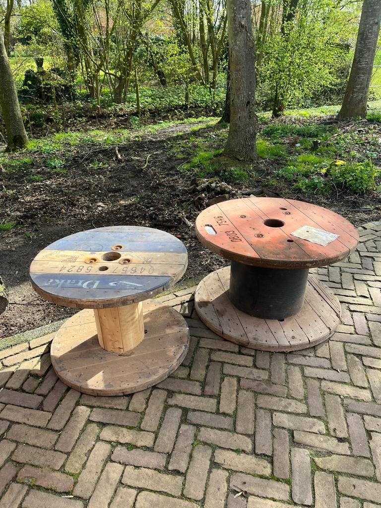 Kabel haspel, Tuin en Terras, Tuintafels, Ophalen of Verzenden, Zo goed als nieuw, Rond, Hout