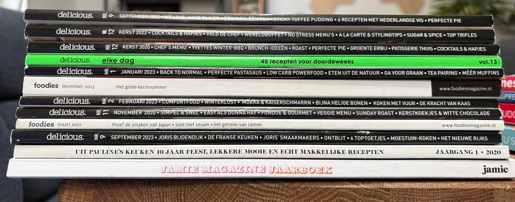 Verzameling kook- en bakmagazines Delicious, Jamie, Foodies, Boeken, Kookboeken, Ophalen, Gelezen, Overige gebieden, Voorgerechten en Soepen