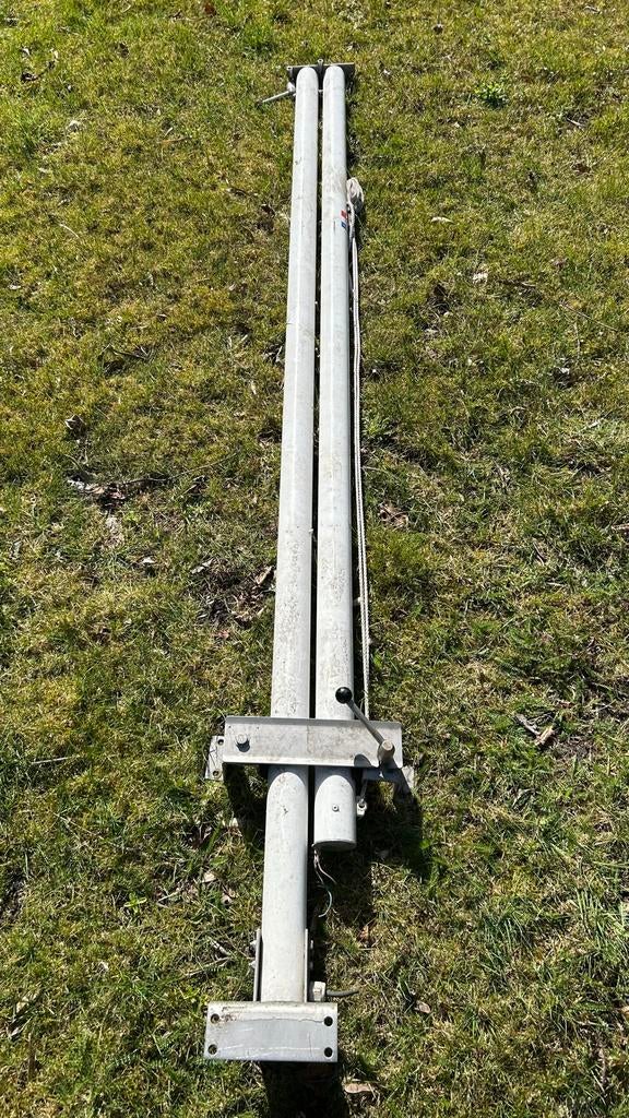 Inklapbare vlaggenmast 5m met bedrading voor toplicht, Ophalen, Gebruikt, Overige typen