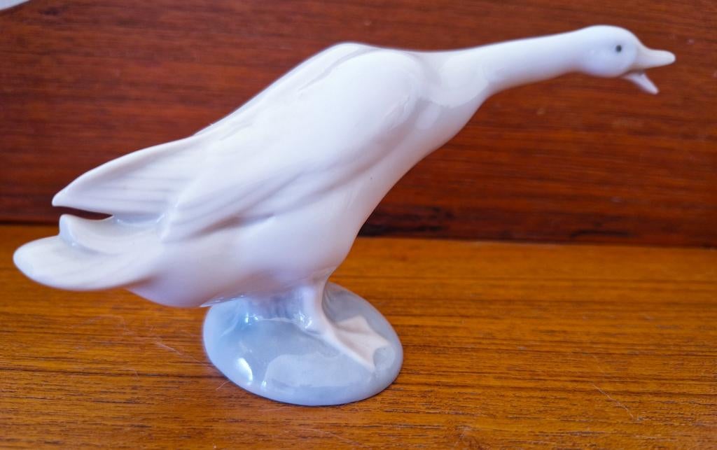 Lladro Antiek Porselein beeldje Gans Goose, Ophalen of Verzenden