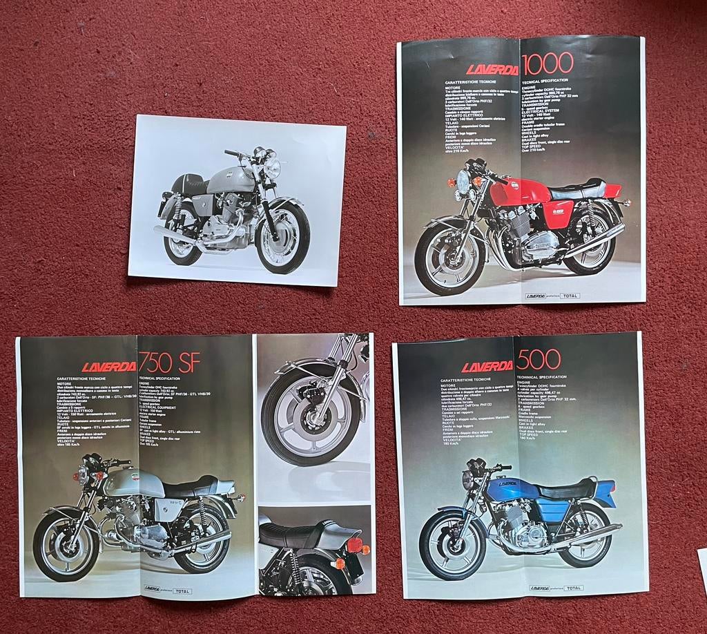 Folders Harley, Lilac, Steib, Yamaha RD350 en Laverda., Ophalen of Verzenden
