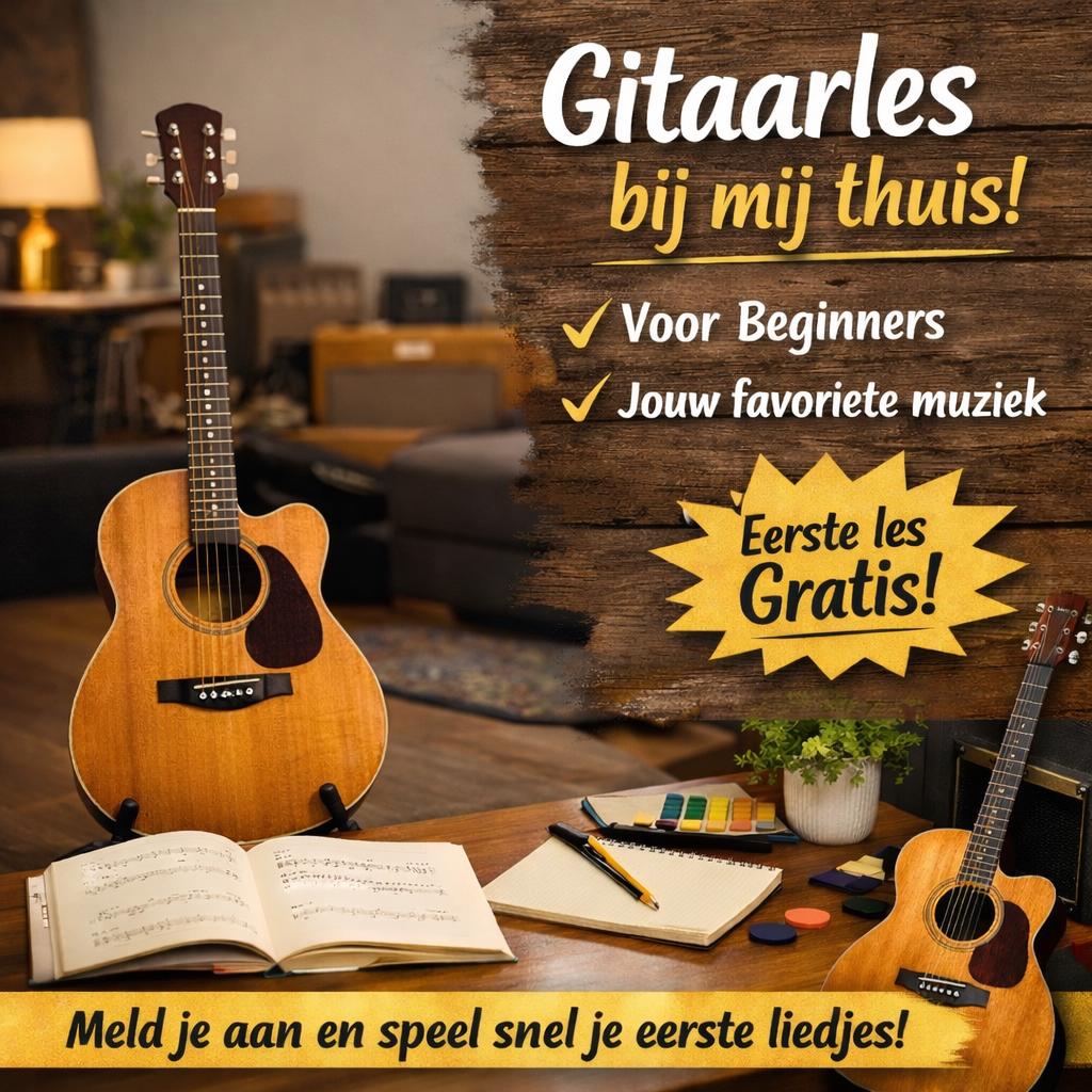 Privé gitaar les !, Muziek en Instrumenten, Ophalen, Nieuw, Overige typen