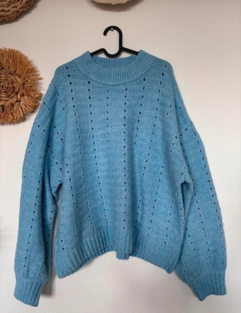 Shoeby lichtblauwe trui met ajour patroon, maat XXL, Kleding | Dames, Truien en Vesten, Ophalen of Verzenden, Gedragen, Maat 46/48 (XL) of groter