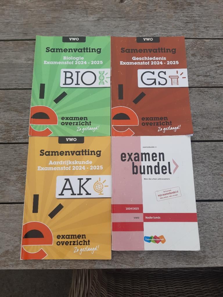 Examenoverzicht samenvatting en examenbundel vwo 2024-2025, Gelezen, Overige vakken, VWO, Ophalen of Verzenden