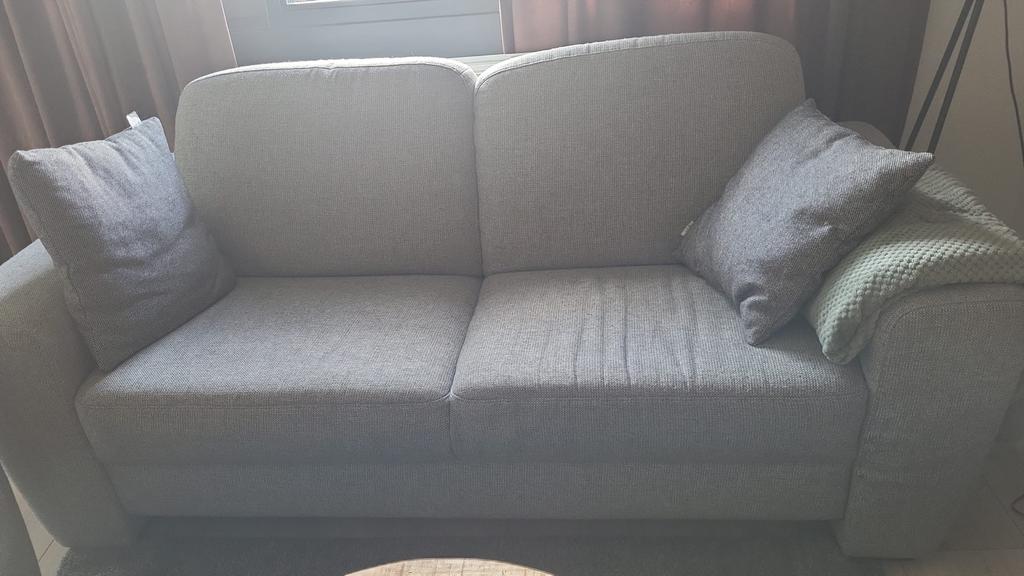 Grijze tweezitsbank, Huis en Inrichting, Ophalen, Gebruikt, 150 tot 200 cm, Tweepersoons
