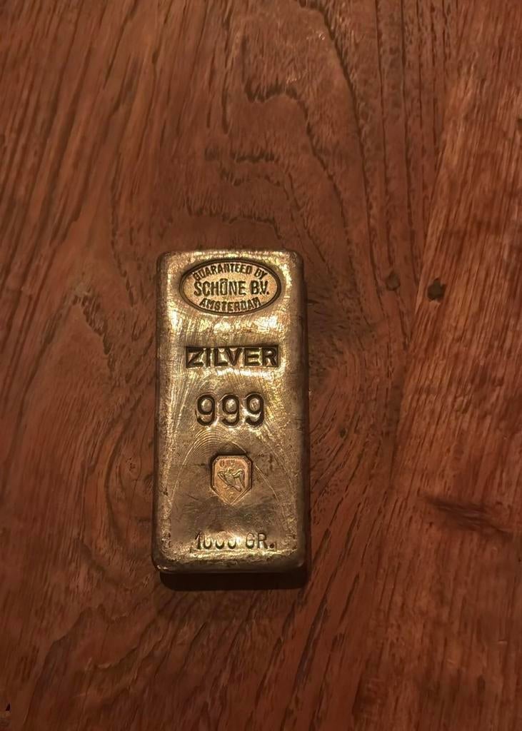 Schöne Zilverbaar, 1kg, 1000 gram, Postzegels en Munten, Edelmetalen en Baren, Ophalen of Verzenden, Zilver