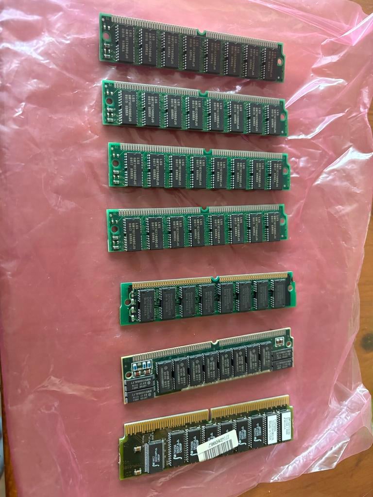 7x Vintage RAM Geheugenmodules - Diverse Maten en Types, Computers en Software, RAM geheugen, Ophalen, Overige soorten, Desktop