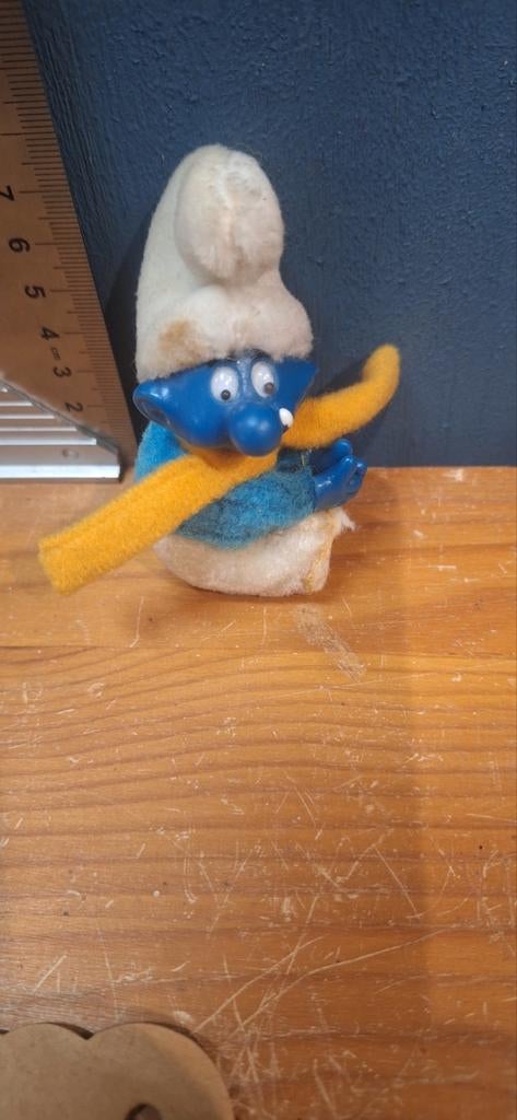 Smurf gripper grabber klempoppetje uit 1980 peyo (8326), Overige Smurfen, ., Zo goed als nieuw, Peyo