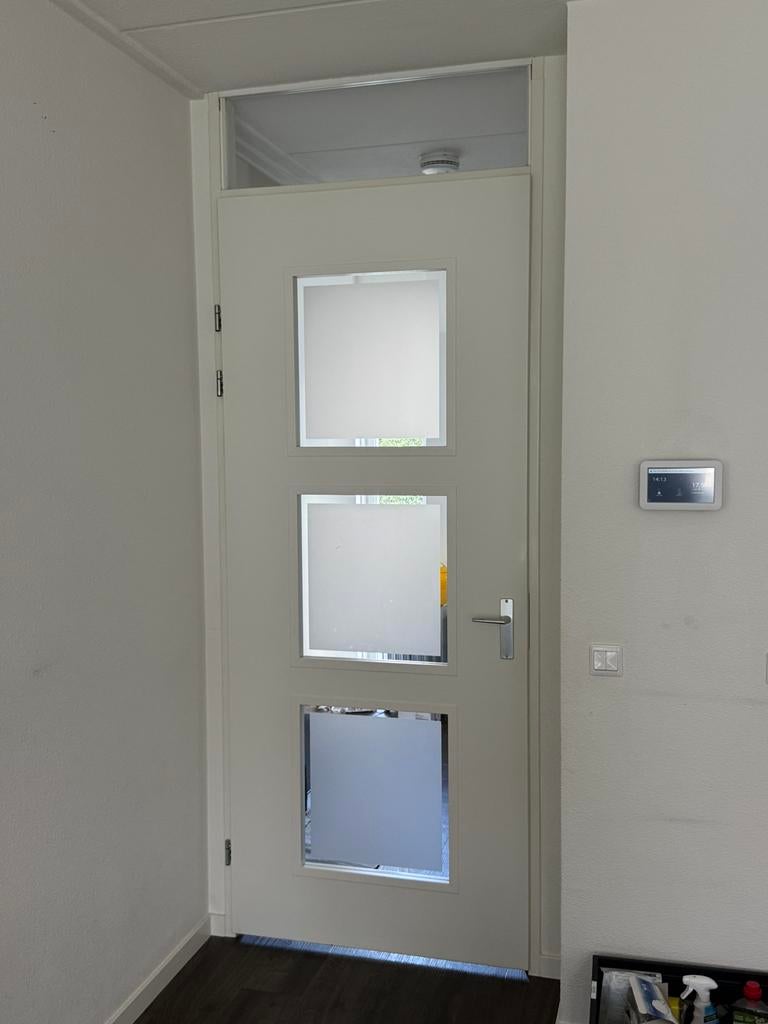 Arne & Bodil Svedex witte opdekdeur linksdraaiend 93x231 cm, Ophalen, 80 tot 100 cm, 215 cm of meer, Binnendeur