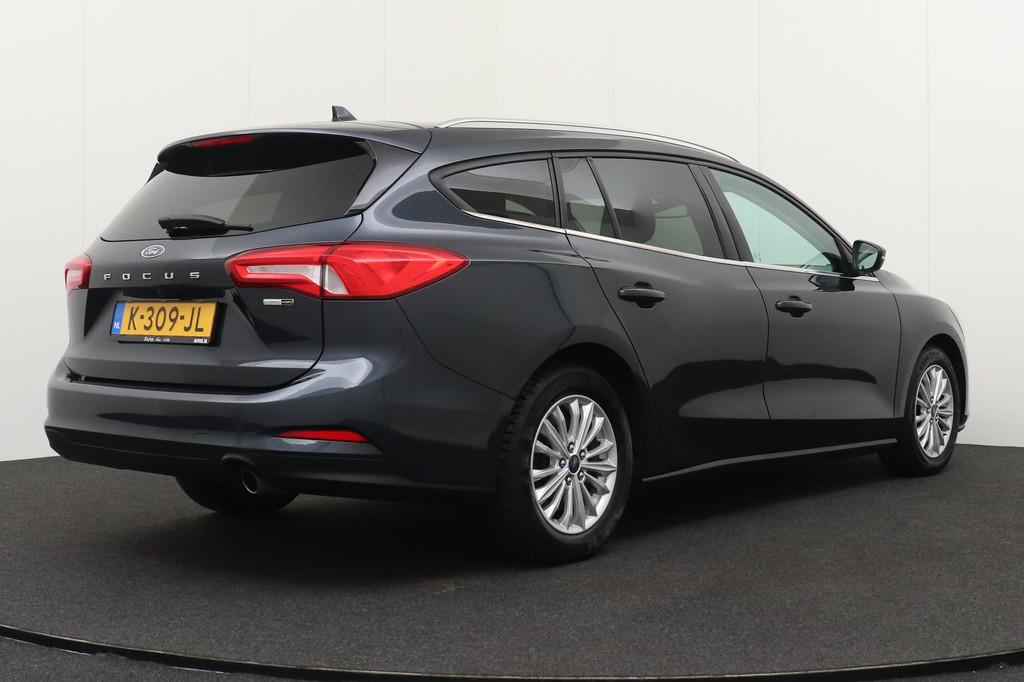 Ford FOCUS Wagon 125 PK Hybrid Titanium X Elek. Trekhaak Cam, Auto's, Stof, Gebruikt, Blauw, Origineel Nederlands