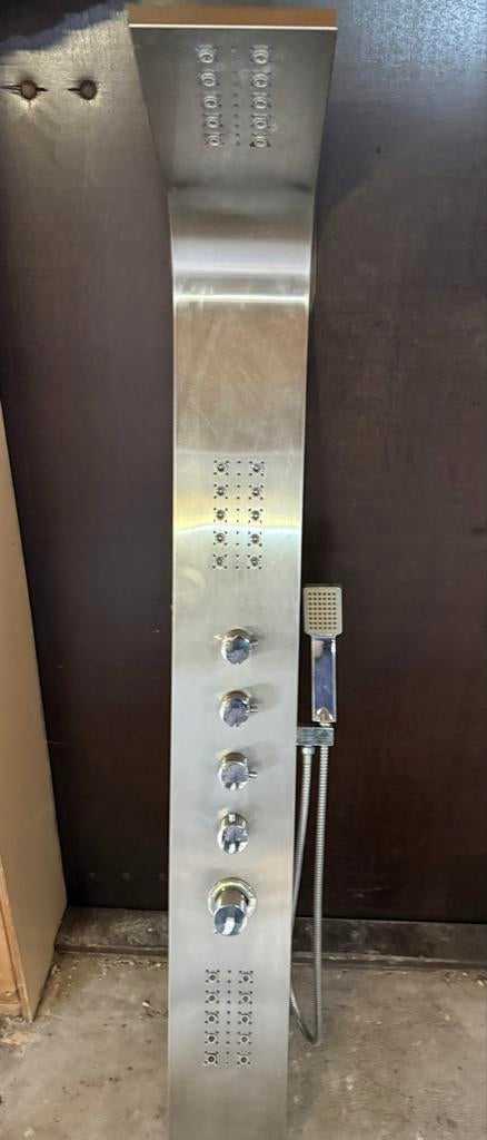 Luxe Massage Douchekolom RVS - Nieuwstaat, Doe-het-zelf en Verbouw, Ophalen, Zo goed als nieuw, Rvs, Douche