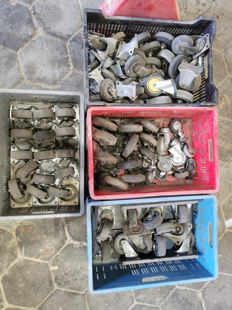 Diverse bokwielen en zwenkwielen (70+ stuks) - Wicke, Tente, Ophalen