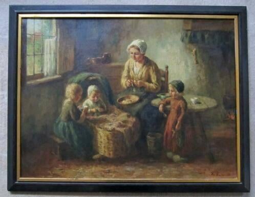 = familie in interieur = ===COR BOUTER 1888-1966===, Ophalen of Verzenden