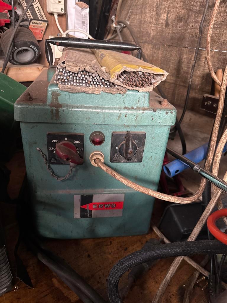 ERWO Elektrode Lastoestel 220V/380V, Ophalen of Verzenden, Gebruikt, 150 tot 250 ampère, Elektroden